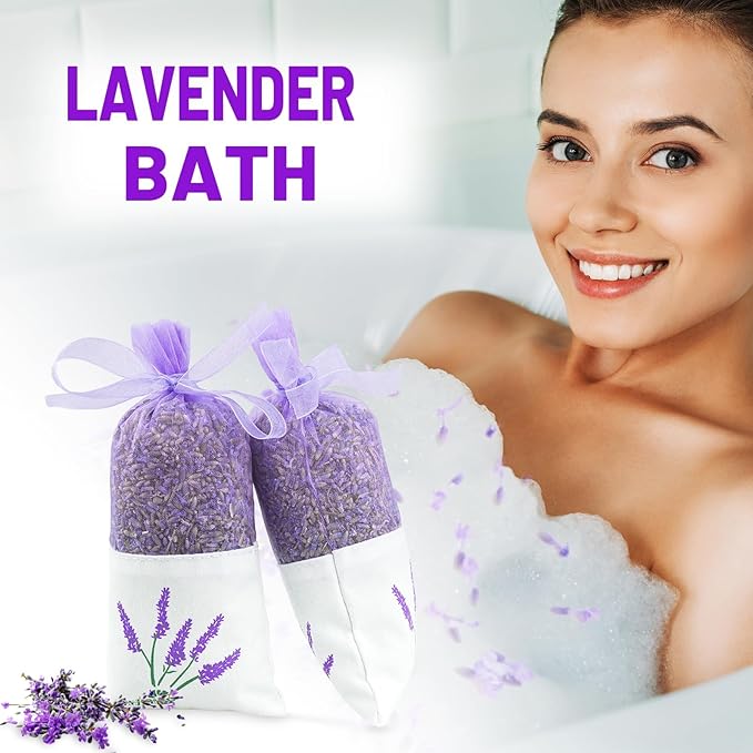 8 Packs Lavender Sachet Bags for Drawers and Closets, Long-Lasting Lavender Scented Sachets Home Fragrance Hanging Closet Air Freshener Oder Eliminator, Smell Goods for House