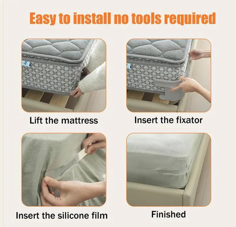 Final 3 hours 50% off: 🔥Bed Sheet Holder with Locking Clips, Corner Fitted for Standard Mattress Sizes | Durable Bedding Accessories | Lock Sheet Holders Keep Sheets Tight | Heavy Duty Bed Sheet Corner Fixing Device
