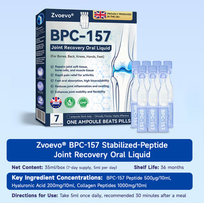 🌿🏃‍➡️Zvoevo® BPC-157 Stabilized-Peptide Joint Recovery Oral Liquid - ✅Clinically Co-Developed with the U.K. Peptide Research Alliance (UKPRA)