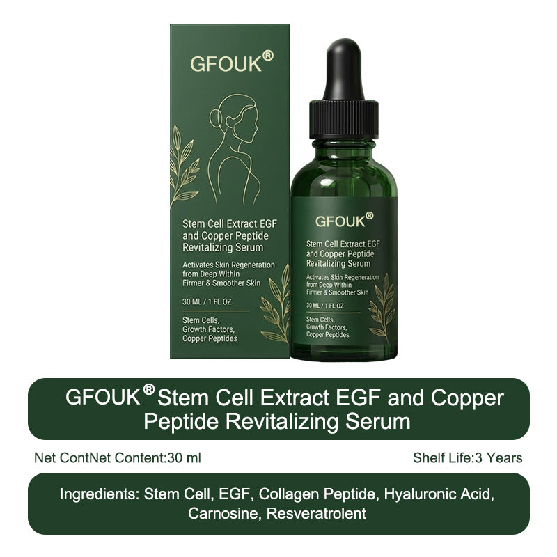 💖Change from the inside out | GFOUK® Stem Cell–Derived EGF & Copper Peptide Activating Serum  (Deeply activates skin renewal from within for firmer, smoother-looking skin)