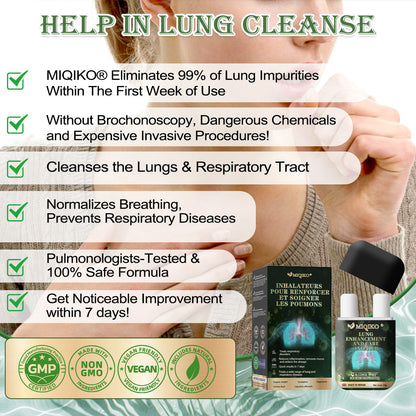 🍎【💟Made and Shipped from UK✅】👨‍⚕️MIQIKO® The Lung Enhancement and Care Inhaler(🌈Recommended by lung specialists🌈)