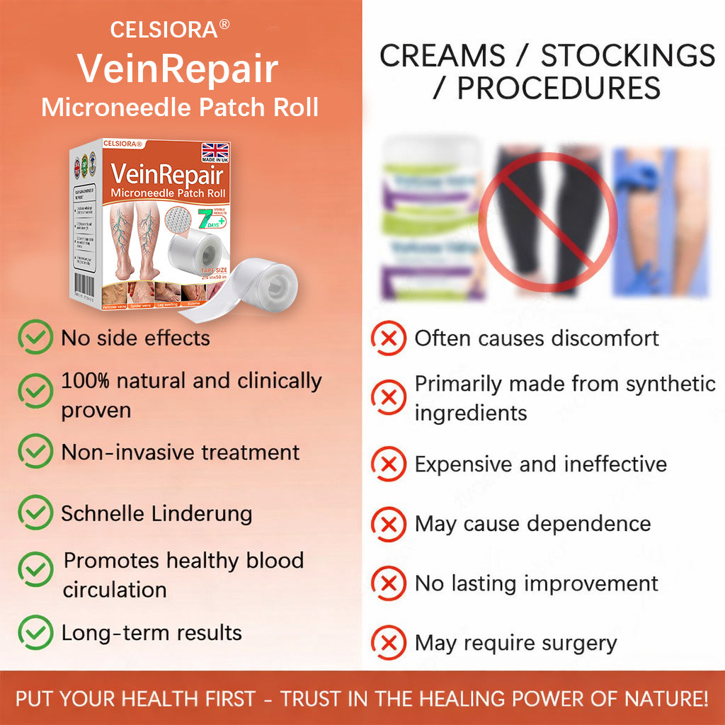 🧑‍⚕️🔥Celsiora® Vein Ease Microneedle Care Patch(For Spider Veins, Varicose Veins, Swelling & Leg Fatigue) - Last Day Promotion 50% OFF