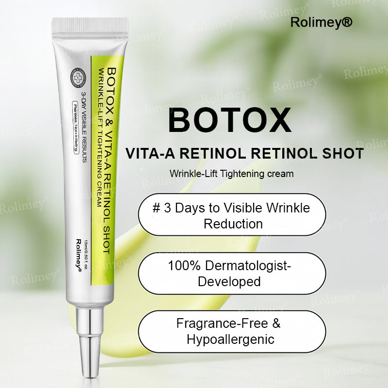 🔥Made and shipped from the UK🧑‍⚕️💫Rolimey® Botox & Vita-A Retinol Shot Wrinkle-Lift Tightening cream - Last Day Promotion 70% OFF