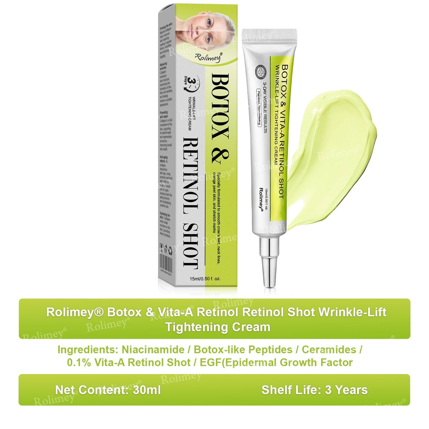 🔥Made and shipped from the UK🧑‍⚕️💫Rolimey® Botox & Vita-A Retinol Shot Wrinkle-Lift Tightening cream - Last Day Promotion 70% OFF