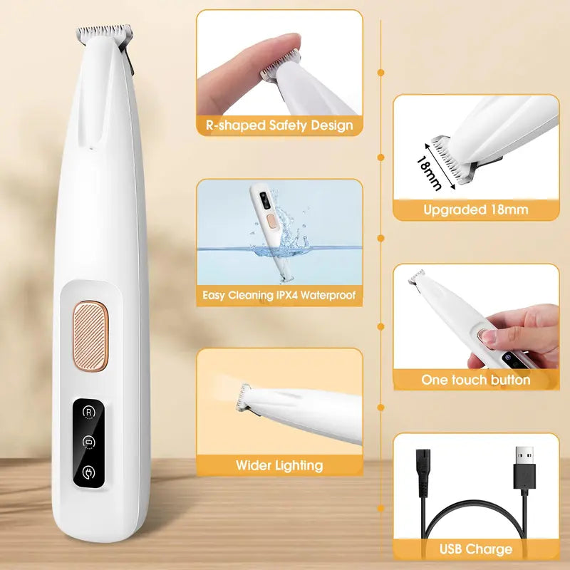 Final 3 hours 70% off: Pet paw trimmer With Led Light