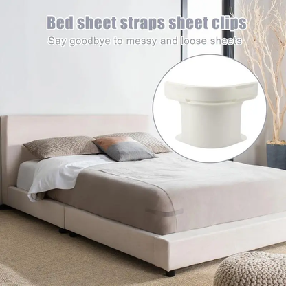 Final 3 hours 50% off: 🔥Bed Sheet Holder with Locking Clips, Corner Fitted for Standard Mattress Sizes | Durable Bedding Accessories | Lock Sheet Holders Keep Sheets Tight | Heavy Duty Bed Sheet Corner Fixing Device