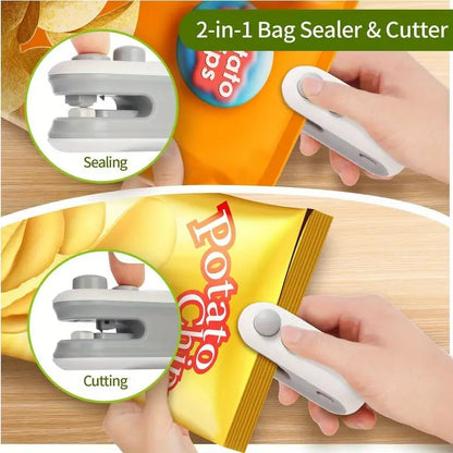 Final 3 hours 70% off: 🔥Mini Bag Sealer with Cutter and Magnet