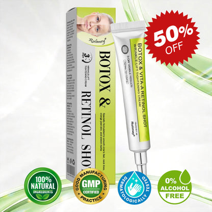 🔥🔥Made and shipped from the UK🧑‍⚕️💫Rolimey® Botox & Vita-A Retinol Shot Wrinkle-Lift Tightening cream - Last Day Promotion 70% OFF