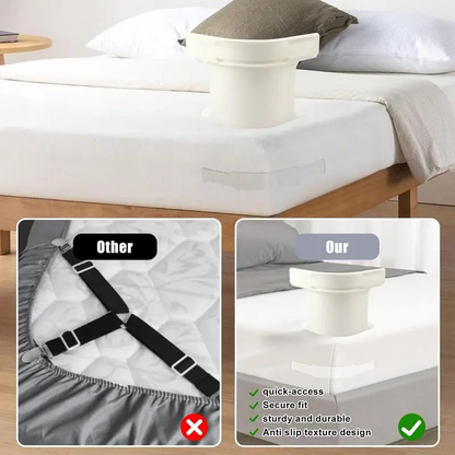 Final 3 hours 50% off: 🔥Bed Sheet Holder with Locking Clips, Corner Fitted for Standard Mattress Sizes | Durable Bedding Accessories | Lock Sheet Holders Keep Sheets Tight | Heavy Duty Bed Sheet Corner Fixing Device