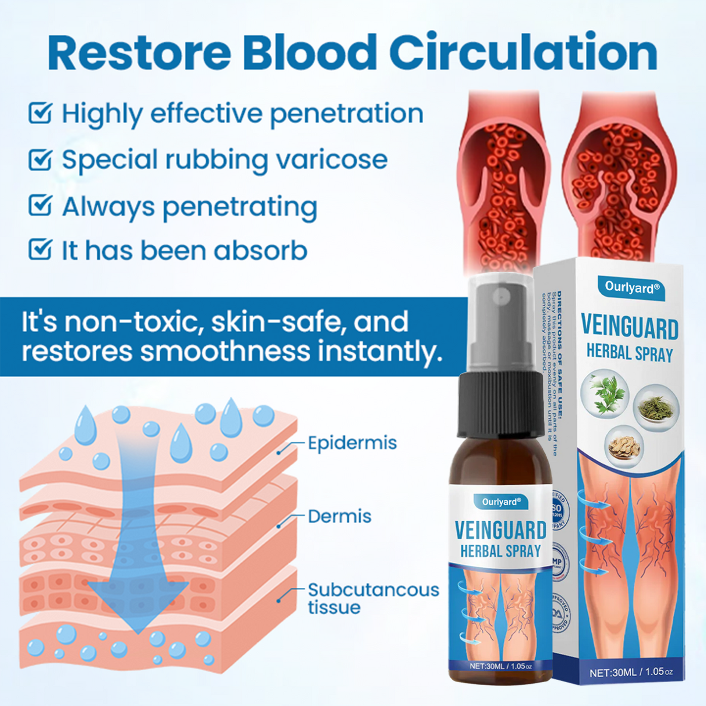 🔥Ourlyard® VeinGuard Herbal Spray-✅ Clinically proven to eliminate varicose veins in just 7 days! (🔥Limited Time 80% OFF🔥)