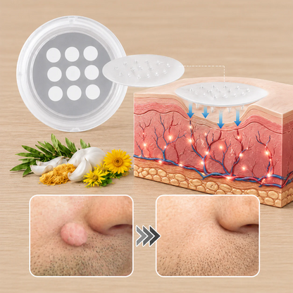 ✨GFOUK® 2-in-1 Microneedle & Hydrocolloid Patch🍀 | Removes raised moles, acne, flat warts, and skin tags | Invisible patches for face and body