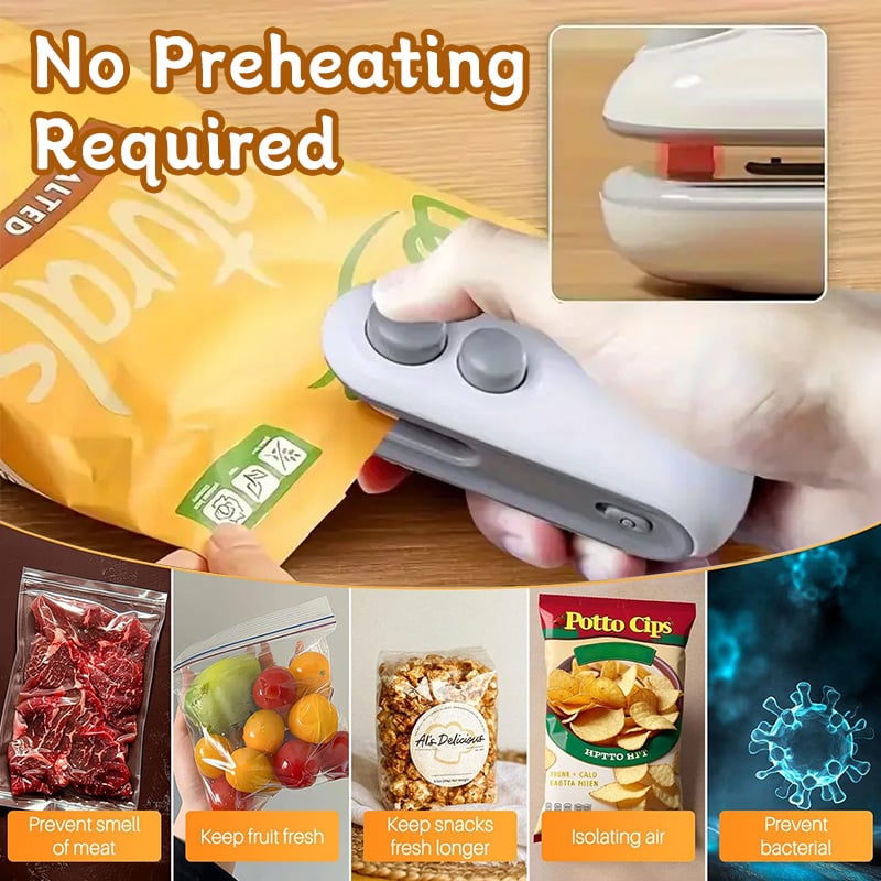 Final 3 hours 70% off: 🔥Mini Bag Sealer with Cutter and Magnet