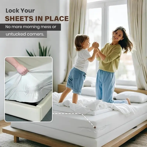 Final 3 hours 50% off: 🔥Bed Sheet Holder with Locking Clips, Corner Fitted for Standard Mattress Sizes | Durable Bedding Accessories | Lock Sheet Holders Keep Sheets Tight | Heavy Duty Bed Sheet Corner Fixing Device