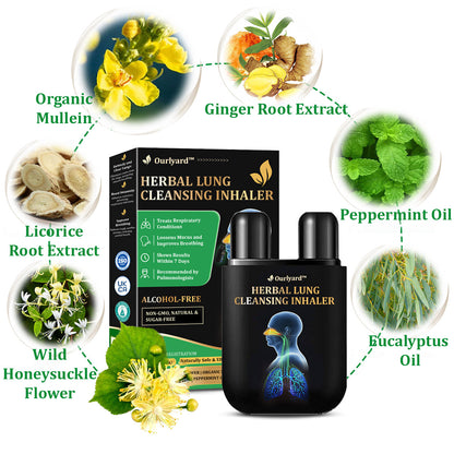 💯✅Official Store:Ourlyard™ Herbal Lung Cleansing Inhaler 🫁MHRA Approved(💝 Cough, wheezing, shortness of breath, sputum, stuffy nose, bronchitis, bronchitis, allergy symptoms, lung discomfort💝)