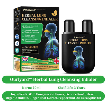 💯✅Official Store:Ourlyard™ Herbal Lung Cleansing Inhaler 🫁MHRA Approved(💝 Cough, wheezing, shortness of breath, sputum, stuffy nose, bronchitis, bronchitis, allergy symptoms, lung discomfort💝)